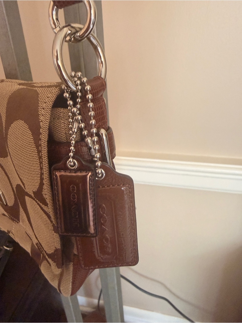 Coach Brown Signature Canvas Crossbody with Leather Strap - Picture 2 of 9